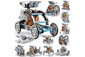 MSKOLER Solar Robot Kit Toy for Kids 8 9 10 11 12, Educational Toy Science Kits for Kids, Building Experiment Toy, Birthday Gift for Boys and Girls 8-12 (Blue)(Gray)