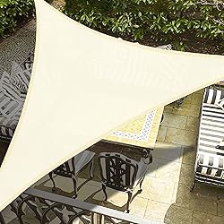 Lulu Home 16'x16'x16' Triangle Sun Shade Sail, UV
