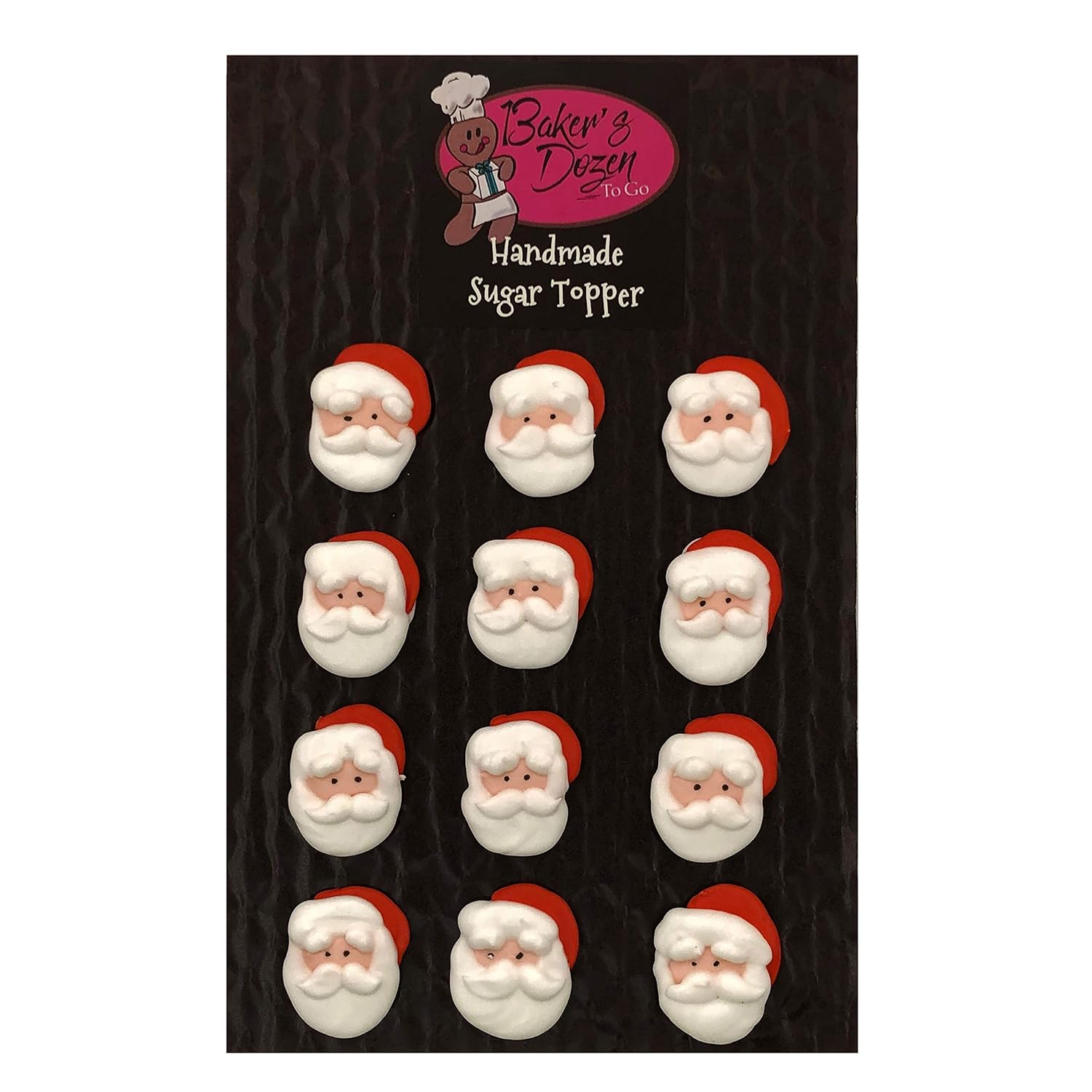 Christmas Cupcake Toppers Edible Icing Cake Cupcake Decoration By Bakersdozentogo Santa Claus Amazon Com Grocery Gourmet Food