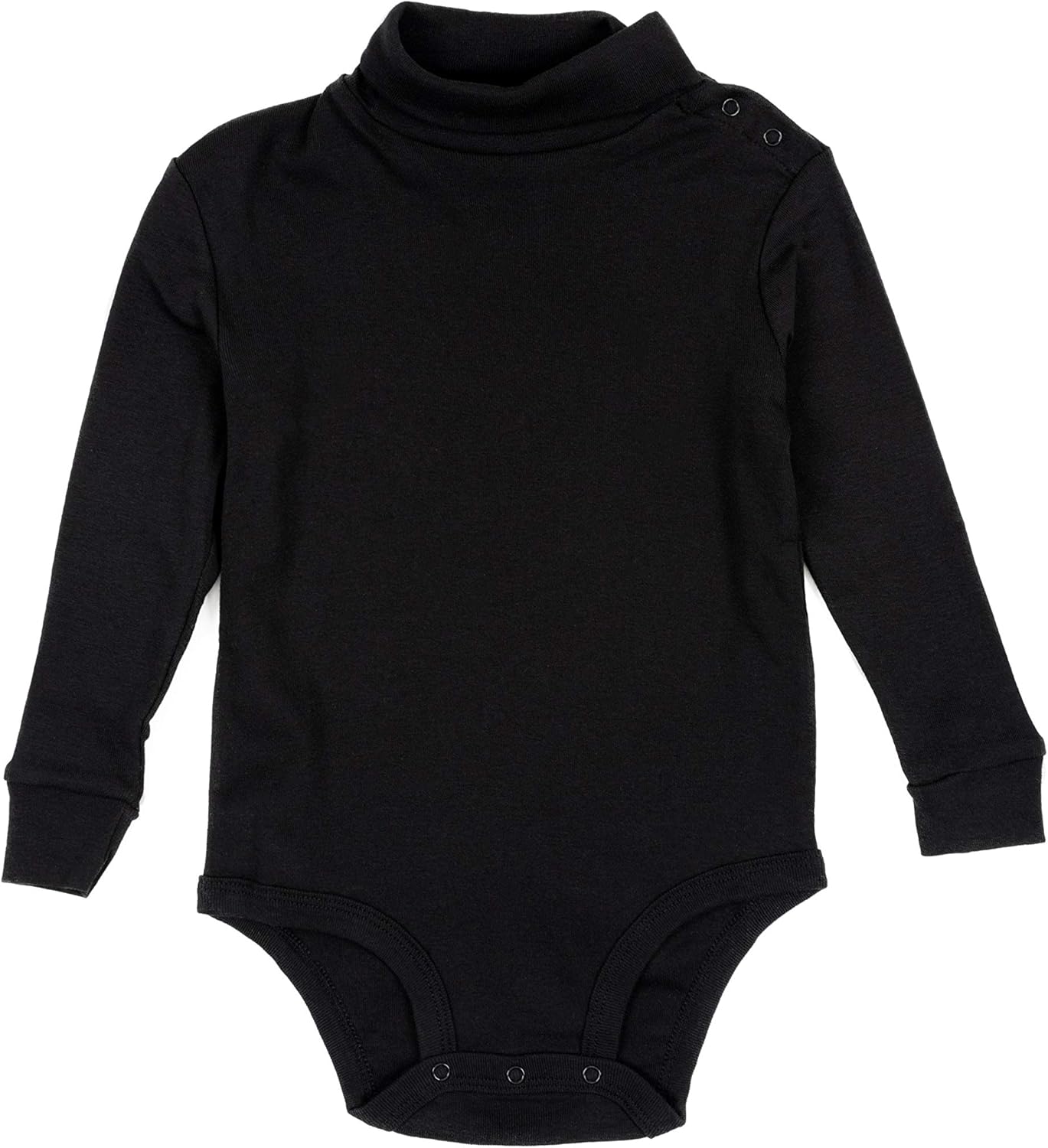 Leveret Long Sleeve Baby Boys Girls Bodysuit Turtleneck 100% Cotton (Size 6 Months-2 Toddler): Clothing