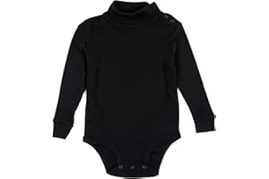 Leveret Long Sleeve Baby Boys Girls Bodysuit Turtleneck 100% Cotton (Size 6 Months-2 Toddler)