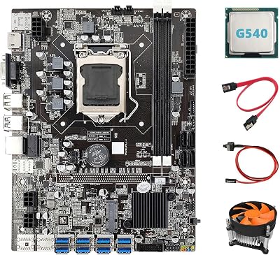 Tsadeer B75 ETH Mining Motherboard G540 CPU 8x PCIe USB MSATA DDR3 LGA1155