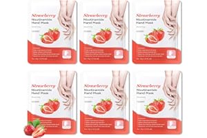 LINGHAOLH Hydrating Hand Masks, 6PCS Hand Mask Moisturizing Gloves for Men Women, Smooth Long Lasting Soft Exfoliating Hand Peeling Spa Mask Moisturizer Beauty Gift Set for Dry Cracked Rough Dull Hands（F)