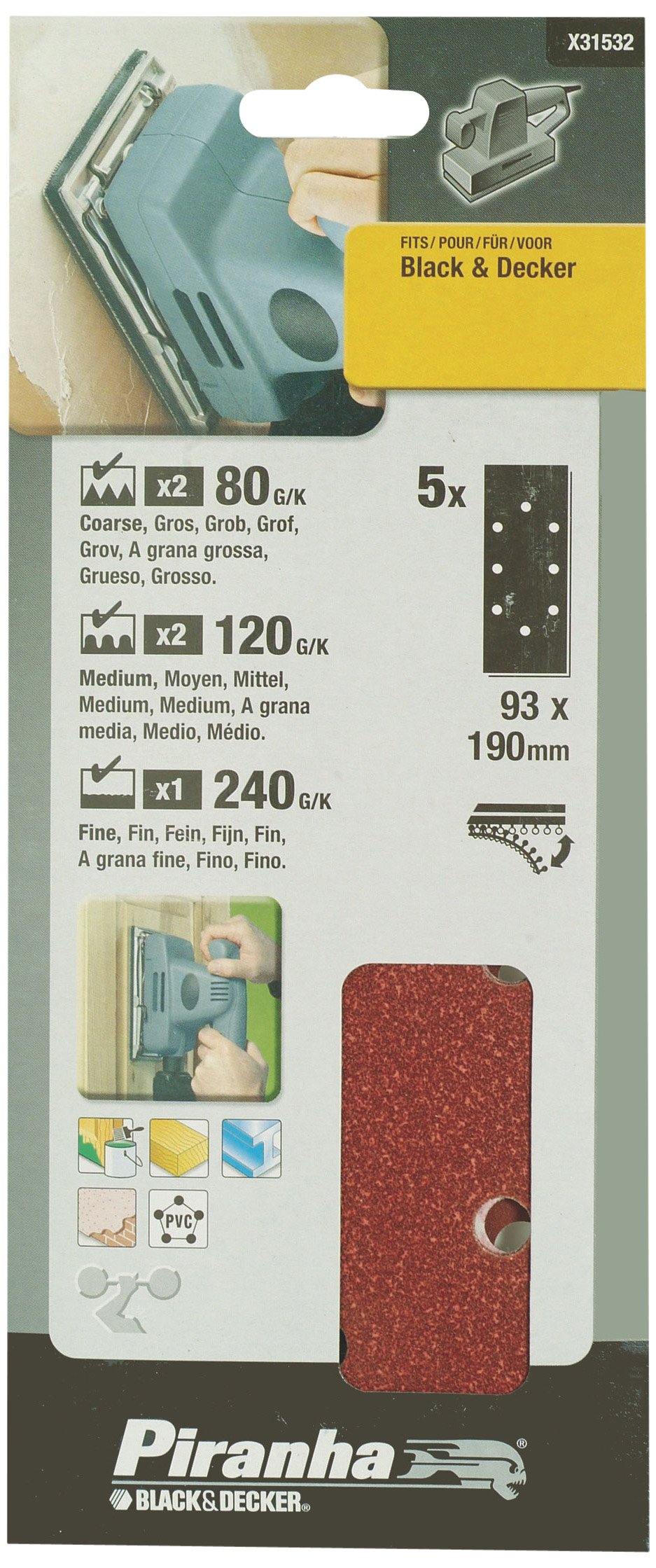 Piranha X31532-XJ Black&Decker/ AEG/ Casel/ Peugeot/ McKell Punched Quick Fit Third Sheet - Multi-Colour