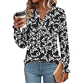 Ivicoer Womens Tops Womens Long Sleeve T Shirts Blouses for Women Business Casual Tunic Tops to Wear with Leggings L