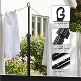 Vivo Technologies 2.4M Telescopic Washing Line Prop Pole Heavy Duty Black view 5