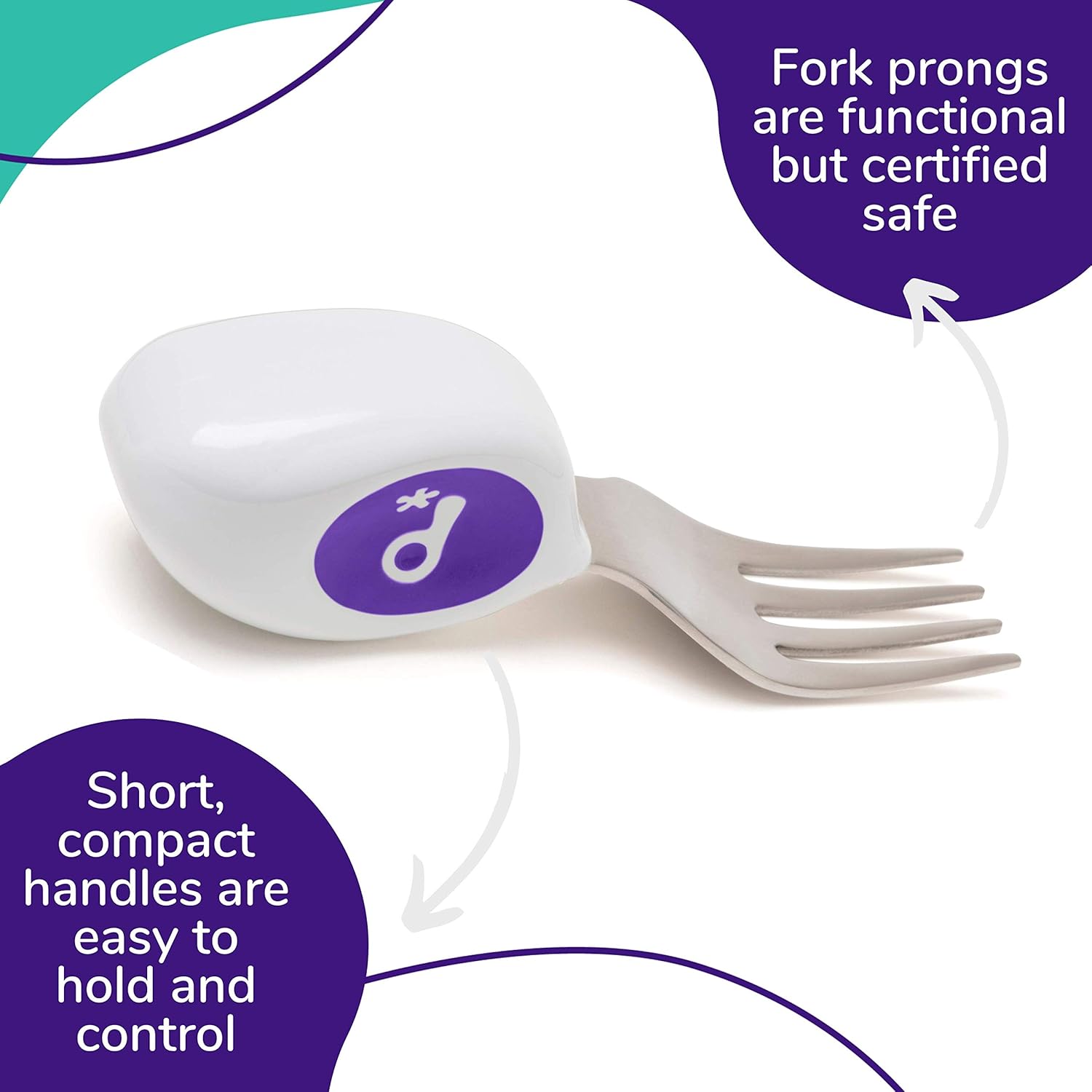 Doddl Cutlery Set for Children, Toddlers or Babies 12+ Months - Knife, Fork & Spoon Flatware - Teaches Self Feeding & Weaning with Silverware Utensils – Suitable for Home or Preschool Use (Blue) : Baby