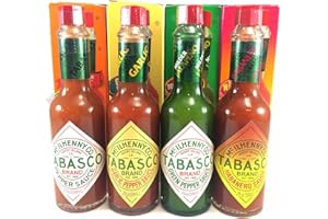 MCILHENNY Tabasco Sauce Variety 4 Pack Original, Garlic, Green Pepper, Hababero
