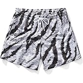 AIMPACT Mens Graphic Print Shorts 5 Inch Workout Gym Running Basketball Summer Beach Board Shorts for Men