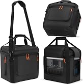 Undomip Carrying Bag Compatible with Anker SOLIX C1000/C1000 Gen 2/C800/C800 Plus, Power Station Storage Case with Waterproof Bottom and Side Zipper for Shoulder Strap &amp; Handle (BLACK)