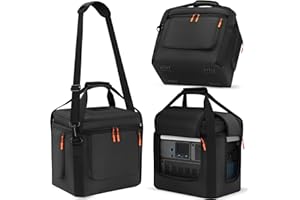 Undomip Carrying Bag Compatible with Anker SOLIX C1000/C1000 Gen 2/C800/C800 Plus, Power Station Storage Case with Waterproof Bottom and Side Zipper for Shoulder Strap & Handle (BLACK)