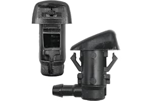 Click&Fit Windshield Washer Nozzles replacement for Dodge, Jeep Grand Cherokee Liberty Commander, Chrysler – Wiper water sprayers kit accessories, 2pcs Double Fan