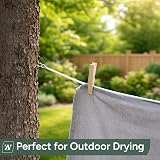 Zuvo Extra Strong Curtain Wire 4 m with 6 Hooks and Eyes White view 3