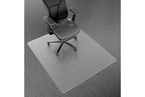 Naturei Office Chair Mat for Carpet - 53" x 45", Desk Floor Mat for Rolling Chairs, Clear Plastic Chair Mat, Easy Glide, Under Desk Carpet Protector for Home and Office Use