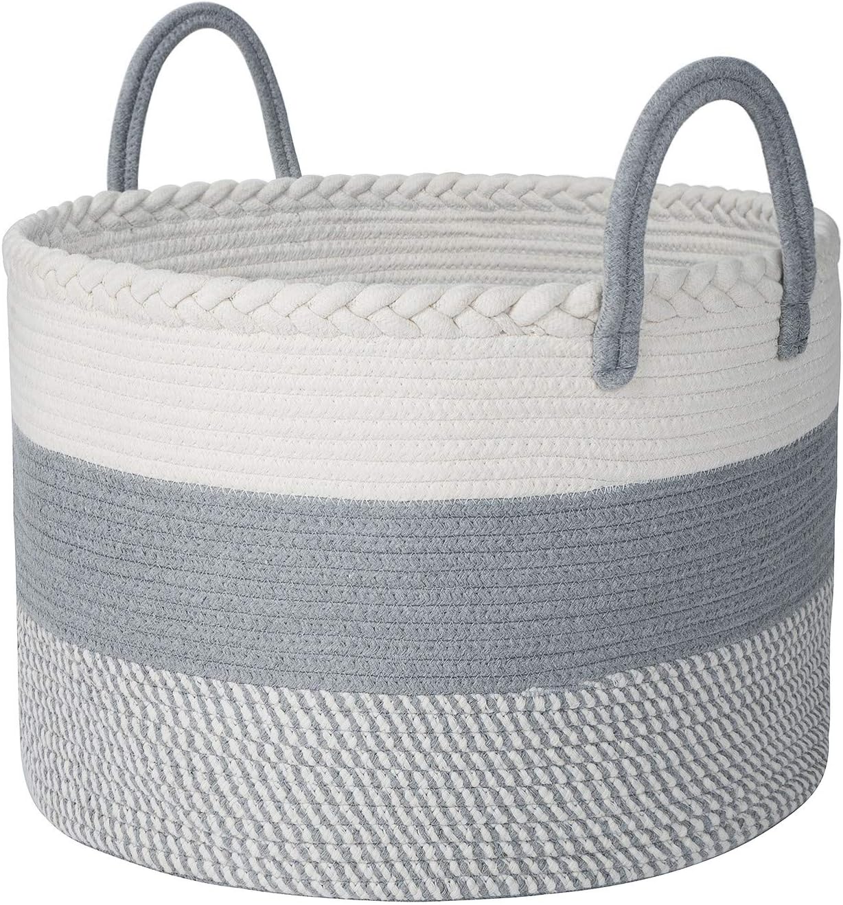 Bsubseach Cestas de almacenamiento de cuerda de algodón extragrande, 50