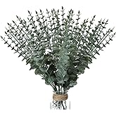 XunYee 150 Pcs Eucalyptus Stems Decor Bulk Artificial Leaves Floral Greenery Branch Fake Eucalyptus Leaves for Wedding Centerpiece Farmhouse Home Bouquet Decor