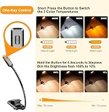 Gritin 9 LED Clip On Book Light 3 Color Modes USB-C Rechargeable view 3