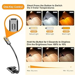 Gritin 9 LED Rechargeable Book Light for Reading in