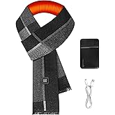 KLADNDER Heated Scarf For Men&Women 3 Adjustable Temperature Levels Rechargeable Battery Included Electric Winter Neck Scarf