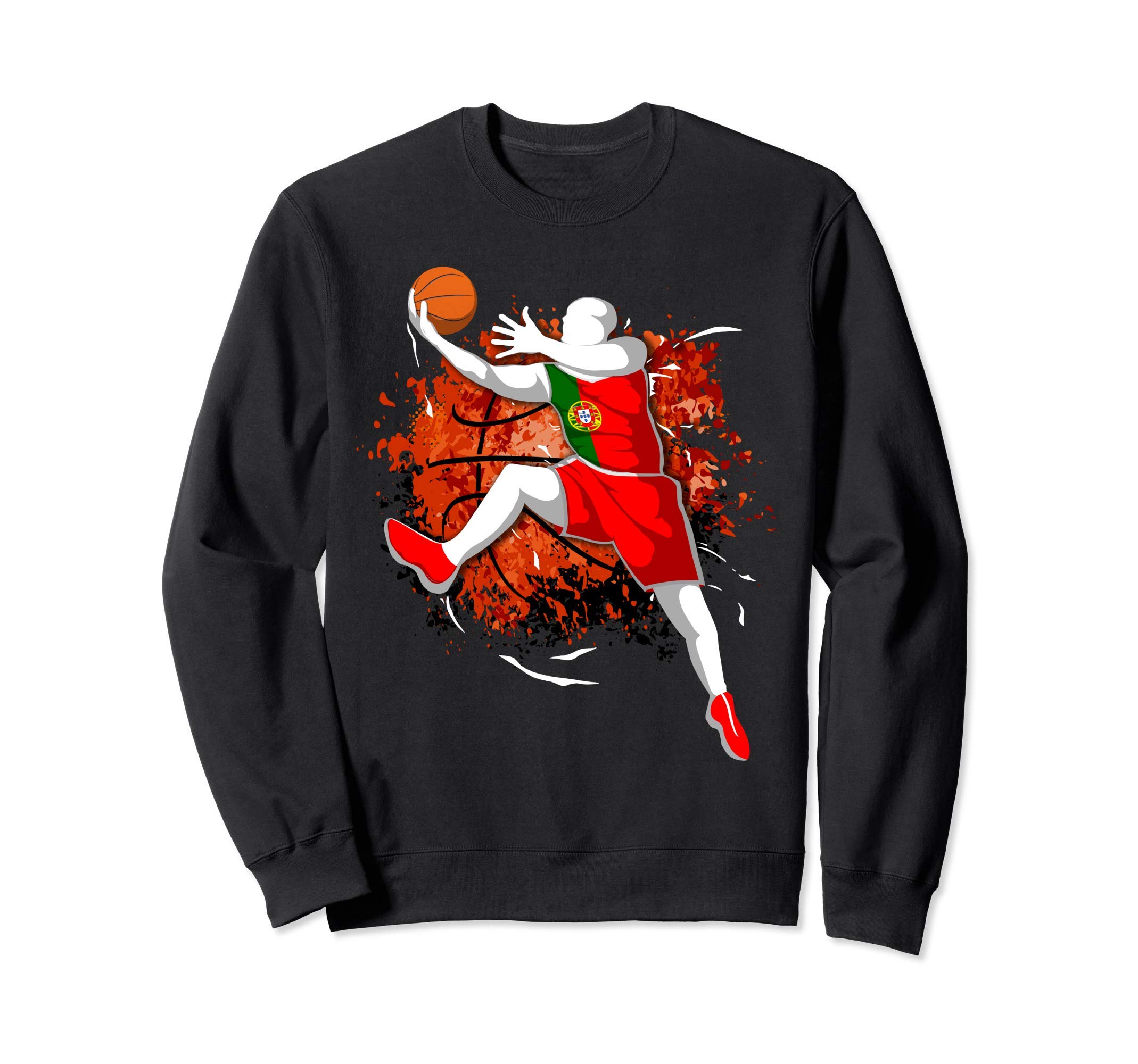 Proud Portugal Basketball Lovers Portuguese National Flag Sweatshirt