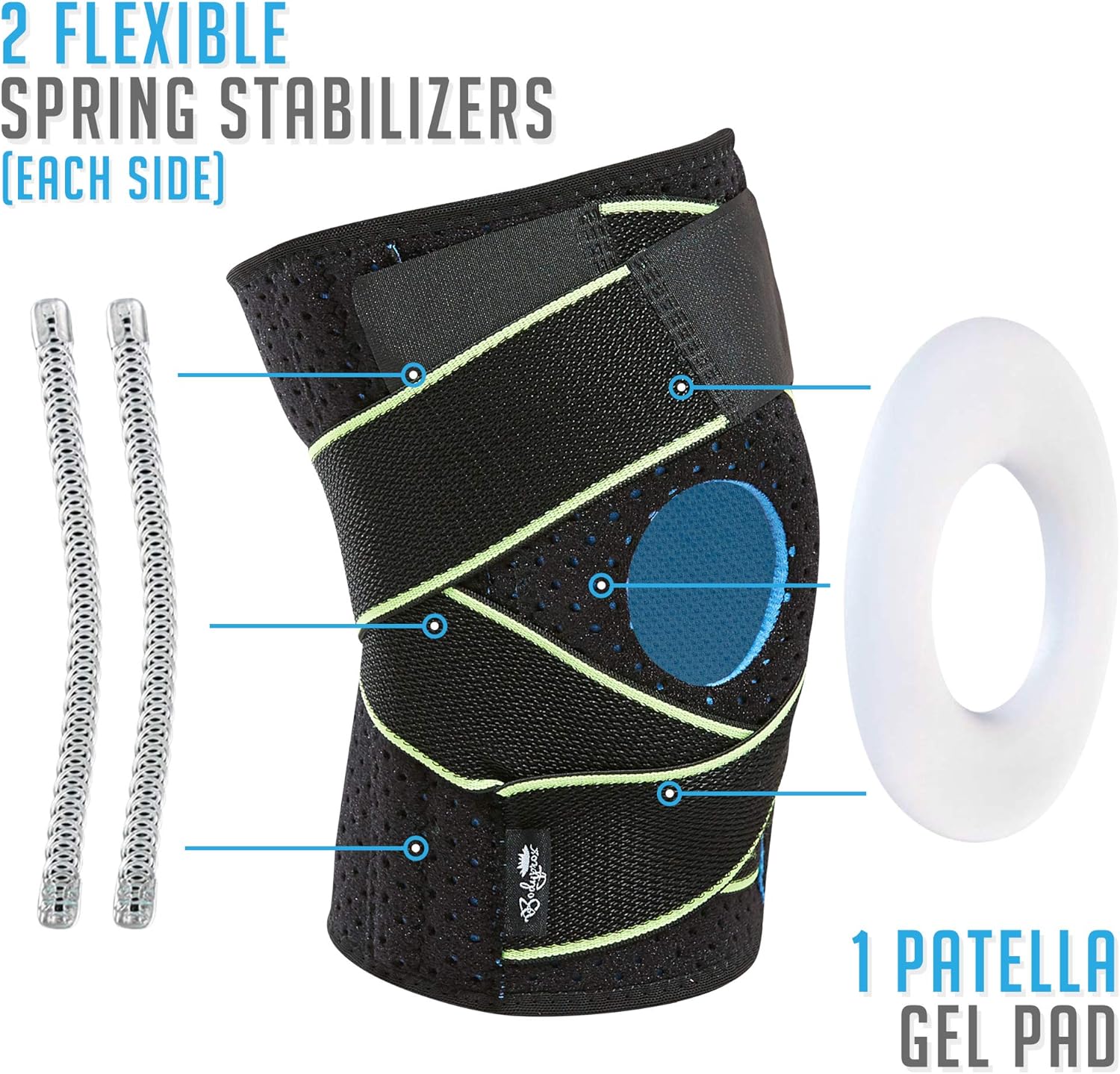 Knee Brace with Side Stabilizers & Patella Gel Pads for Knee Support …: Health & Personal Care