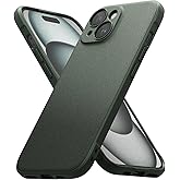 Ringke Onyx for iPhone 15 Case, [Feels Good in The Hand] Oil & Dirt Resistant, Individual Lens Covers for Cameras, Non-Slip Enhanced Grip Lightweight Cover - Dark Green