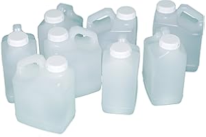 PRIORITY PLASTICS Jug, 1 Gallon, Wide Mouth, F-Style, plastic, natural color, Pack of 8