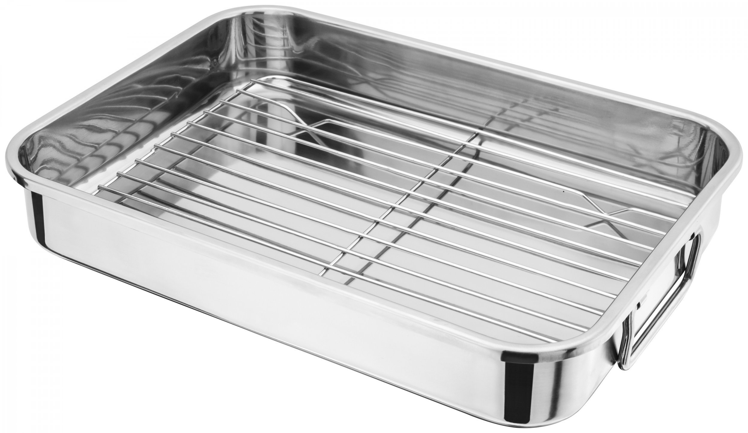 Horwood H041 36 x 26 x 6 cm Roasting Pan with Rack, Silver