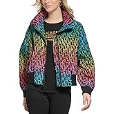 Karl Lagerfeld Paris Women's Short Anorack With Logo Sleeve Jacket