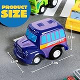 JOYIN 25 Piece Pull Back City Cars and Trucks Toy Vehicles Set view 6