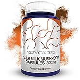 Nootropics Depot Tiger Milk Mushroom Capsules | 300mg | 180 Count | Lignosus rhinocerus Sclerotium | Cognition, Histamine, & Respiratory Support