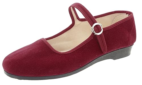 MIK funshopping Samt-Ballerina CHINA FLAT darkred