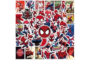 XXMML 50pcs SpideMan Stickers, Cute Hero SpideMan Waterproof Vinyl Decal for Teen Kids Adult Girl Laptop, Travel Case, Phone, Bike, Water Bottle, Guitar, Computer, Skateboard (SpideMan)