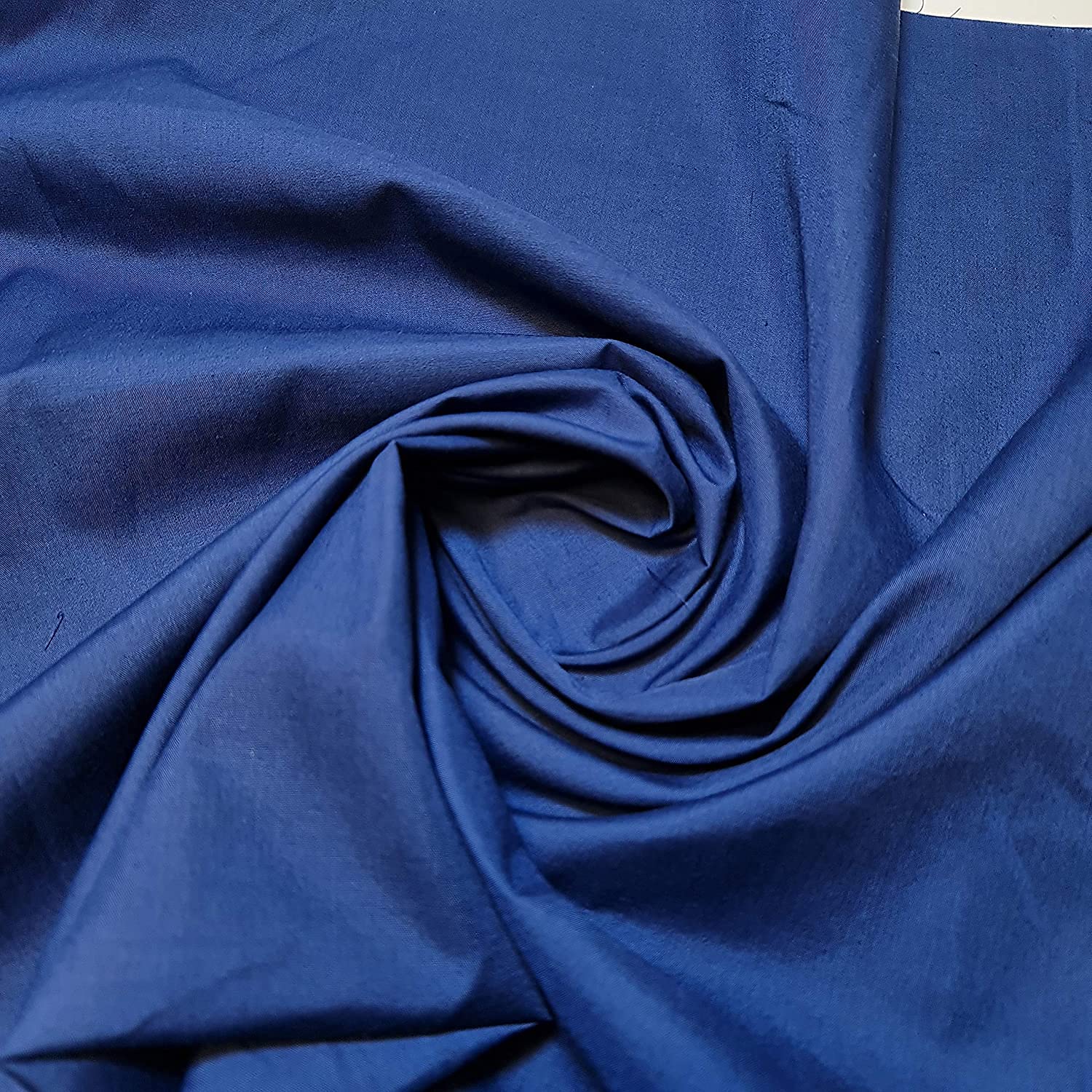 Textile Station Plain/Solid Dyed Polyester Polycotton Dress Craft Fabric Material 44" - 112 cm Wide Sold As 1 Meter Pre - Cut Lengths (Available in 42 Colours) (Navy, 2 Meter)