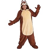 Plus Size Disney Chip 'n Dale Dale Costume for Adults - Hooded Jumpsuit, Gloves & Shoe Covers - Disney Cosplay