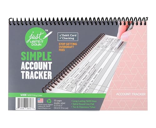 The Superior Register - Simple Account Tracker - Big Checkbook Register ...