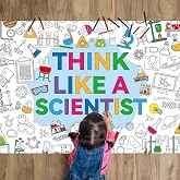 Naozinebi Science Giant Coloring Poster for Kids Giant Science Chemistry Lab Coloring Poster Large Scientist Lab Coloring Tab