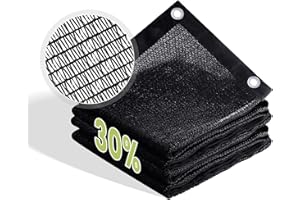VOXBIN 30% Patio Shade Cloth, Outdoor Sun Shade Fabric with Grommets, UV Protection for Backyards, Chicken Coop, Greenhouse, Carport, Garden, Mesh Tarp 4×6 FT, Black