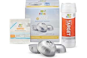 FROG @Ease Replacement SmartChlor Cartridge 3 Pack with Total Alkalinity Increaser & 1 Pack of Maintain for use with Hot Tub FROG @Ease Floating System