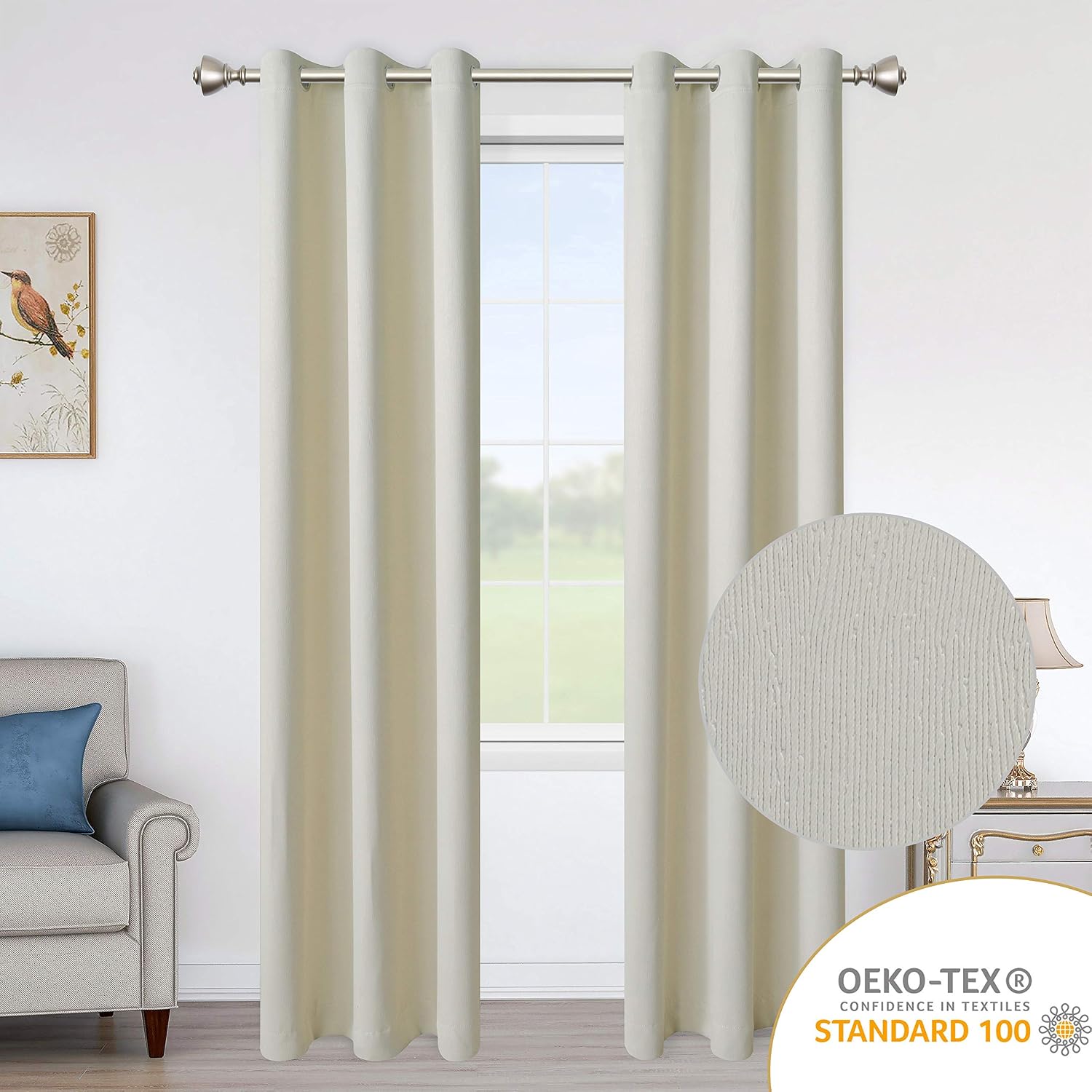 Amazon.com: LORDTEX Blackout Curtains for Bedroom -Embossed Design