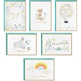Hallmark Baby Shower Thank You Cards Assortment, Animals and Flowers (24 Cards with Envelopes for Baby Boy or Baby Girl) Elephant, Fox, Rabbit