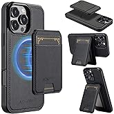 SZHAIYU L3 2 in 1 Detachable Leather Wallet and Phone Cases Compatible with iPhone 14 Pro Max Case with Card Holder RFID Blocking, Compatible with Magsafe Charging 6.7 Kickstand (Black, IP 14 Pro Max)