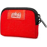 Manhattan Portage Coin Purse With Divider And Zipper Closure Credit Card Holder Cash Organizer Jewelry Pouch Fits Cards Money Change for Women and Men (Red)