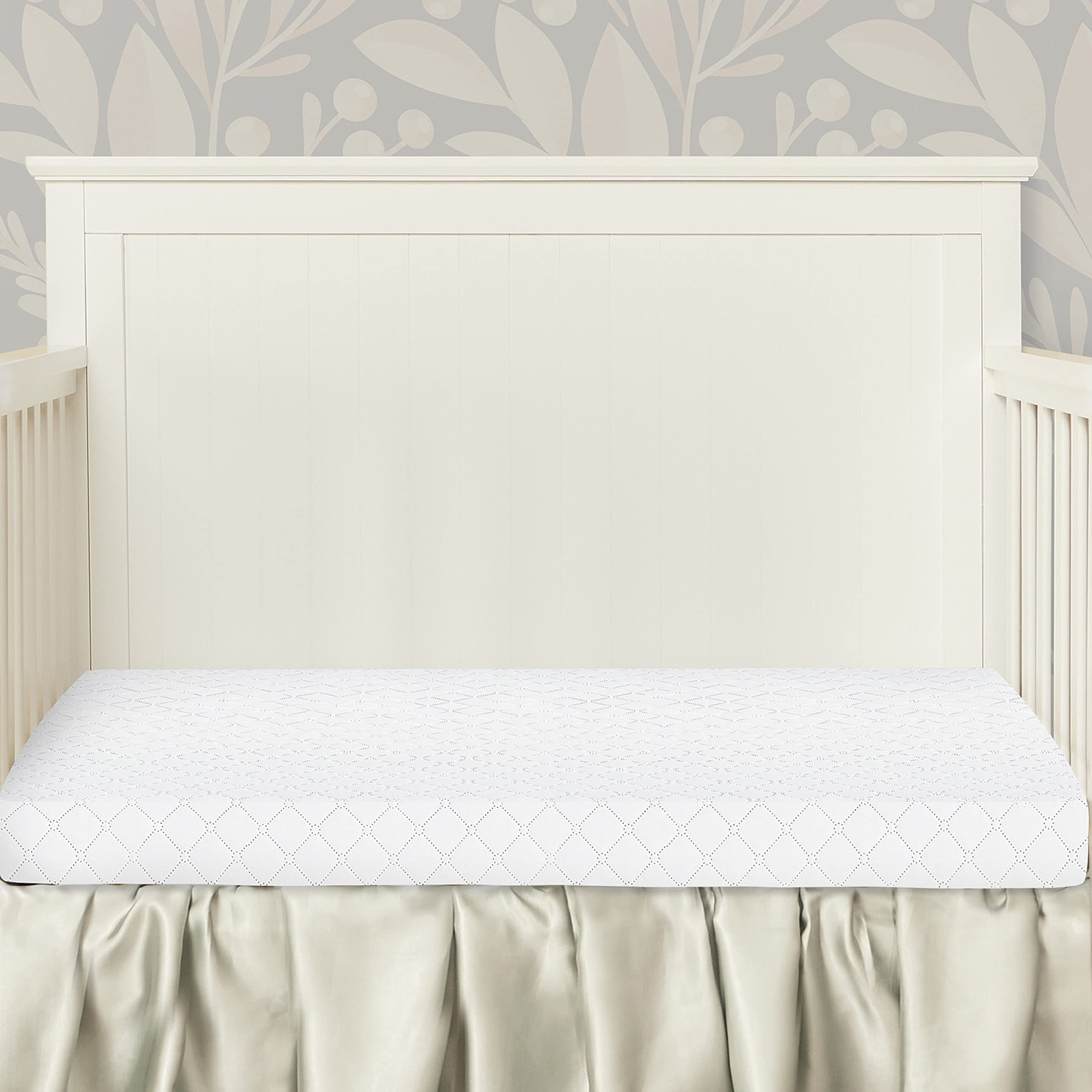 Dream On Me Holly 3” Mini/Portable Crib Mattress, Greenguard Gold & JPMA Certified, Fits All Portable & Mini Cribs, Lightweight Fiber Core, Waterproof Vinyl Cover, Easy to Clean