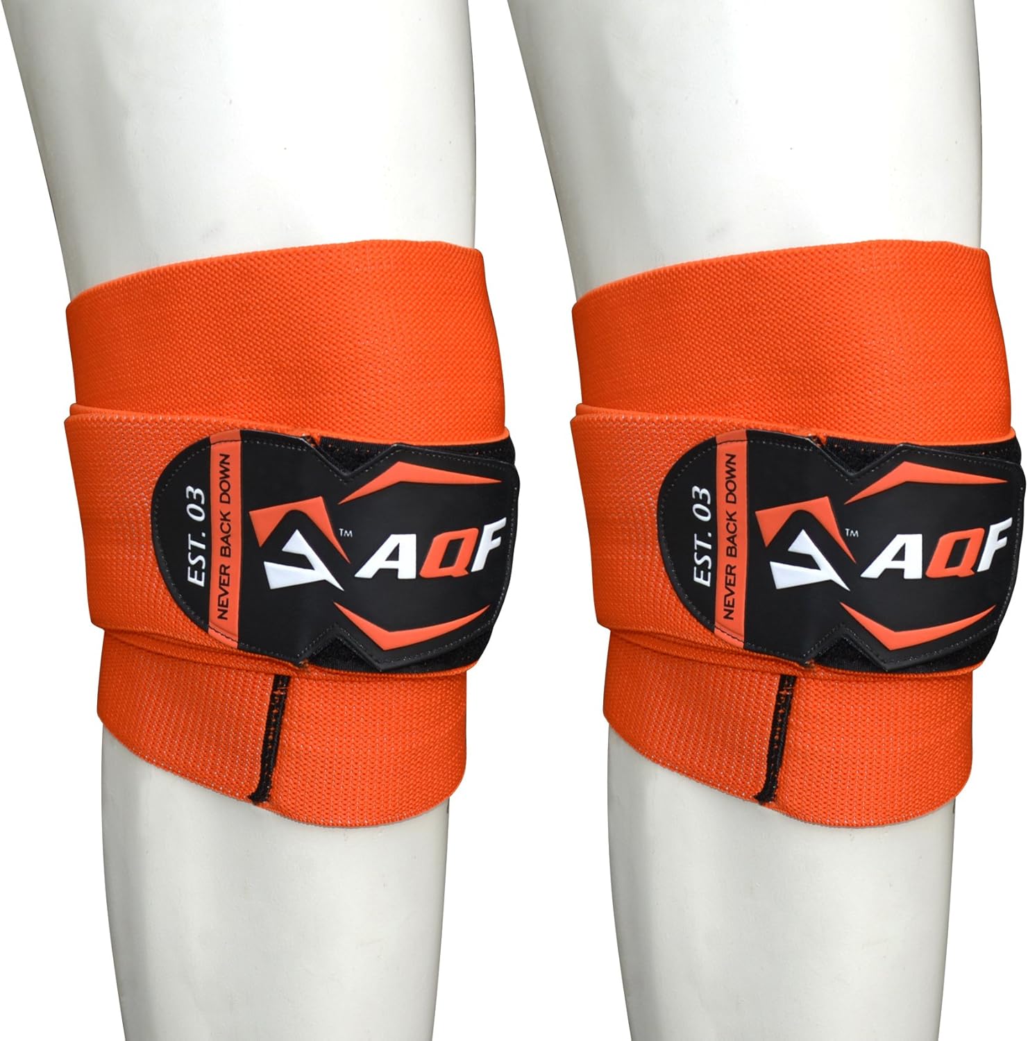 AQF Knee Wraps Weight Lifting Bandage Heavy Duty Elasticated Support