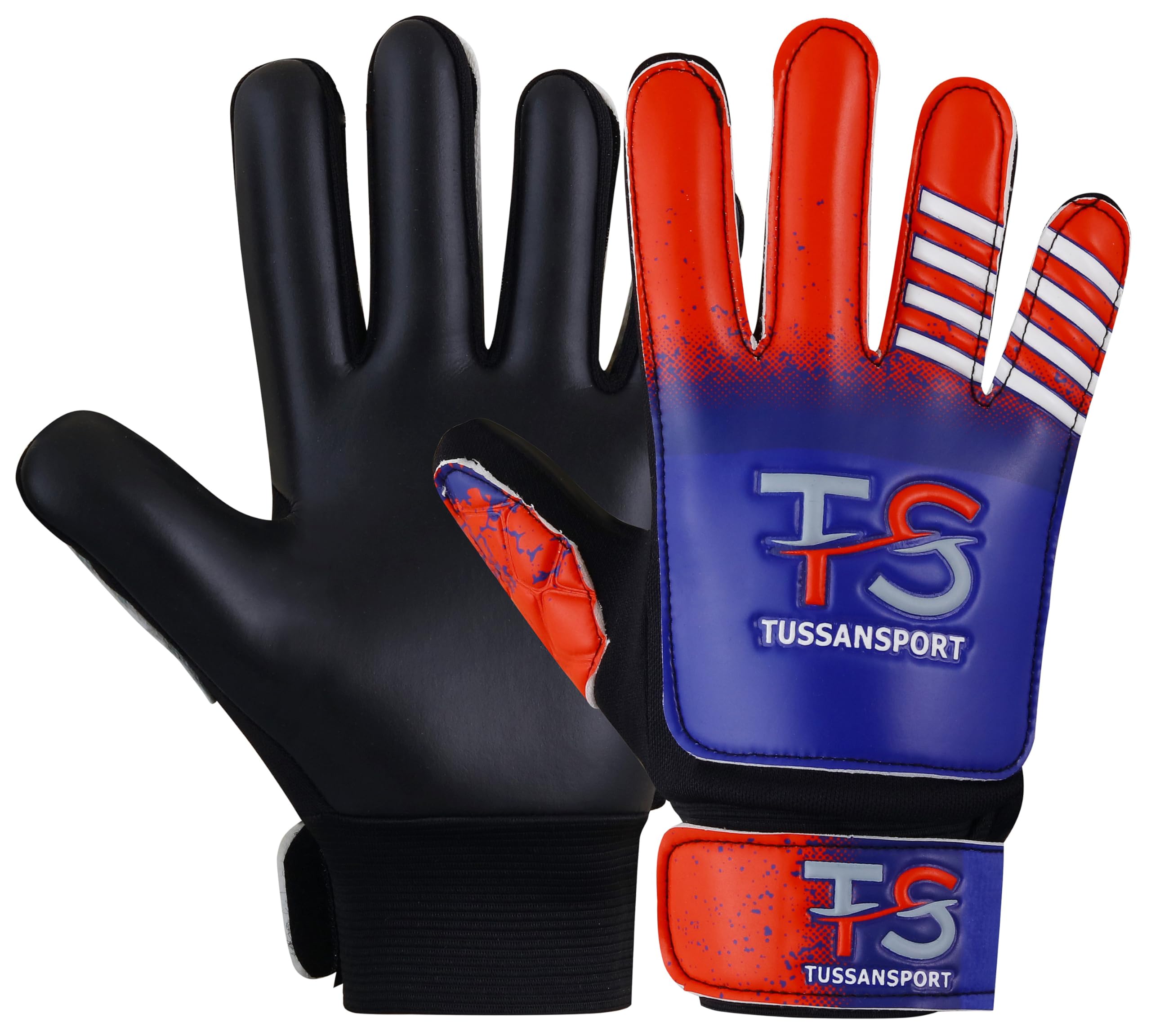 Tussan Sports Football Goalkeeper Gloves For kids Boys Youth Children Adults Soccer Goalie Glove with Super 3mm Grip Latex Palms Available In Bright Eye-Catching Colors (Red, Size 6)