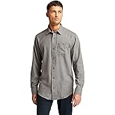 Timberland PRO Mens Woodfort Mid-Weight Flannel Work Utility Button Down Shirt
