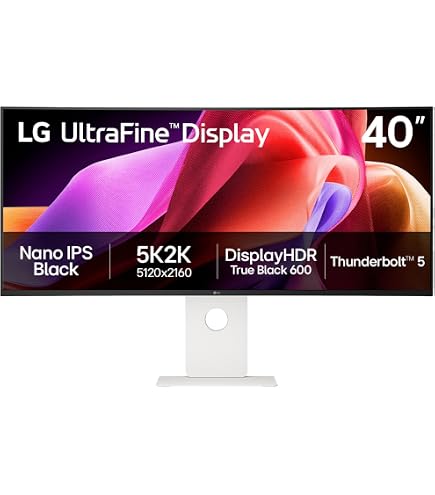 Amazon.com: LG 40BP95C-W 39.7 吋曲面超寬型5K2K Nano IPS 顯示器