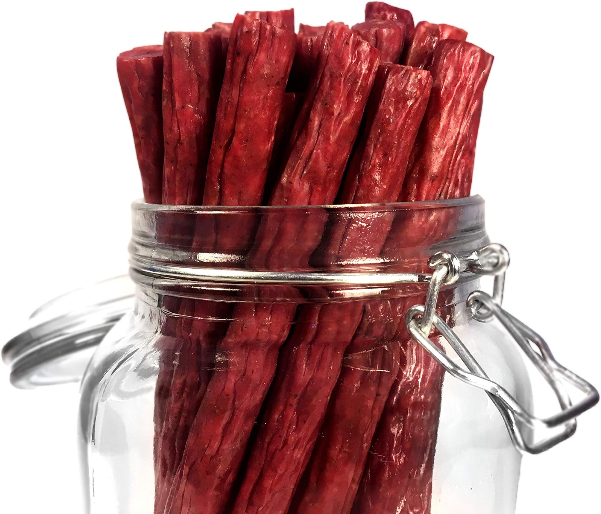 Mission Meats SPICY Non-GMO Grass-Fed Beef Sticks Gluten Free MSG Free Nitrate Nitrite Free Paleo Snacks Keto Healthy Natural Meat Sticks (Jalapeno Pepper, 96 count)