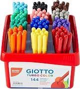 GIOTTO Turbocolor Felt Tip Fibre Pens Fine Tip 144 Colours School Pack view 6